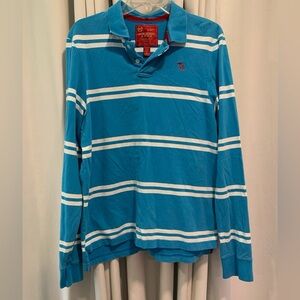 Vintage Abercrombie & Fitch Men’s Rugby Shirt, Muscle Fit, Polo Collar; Size XL